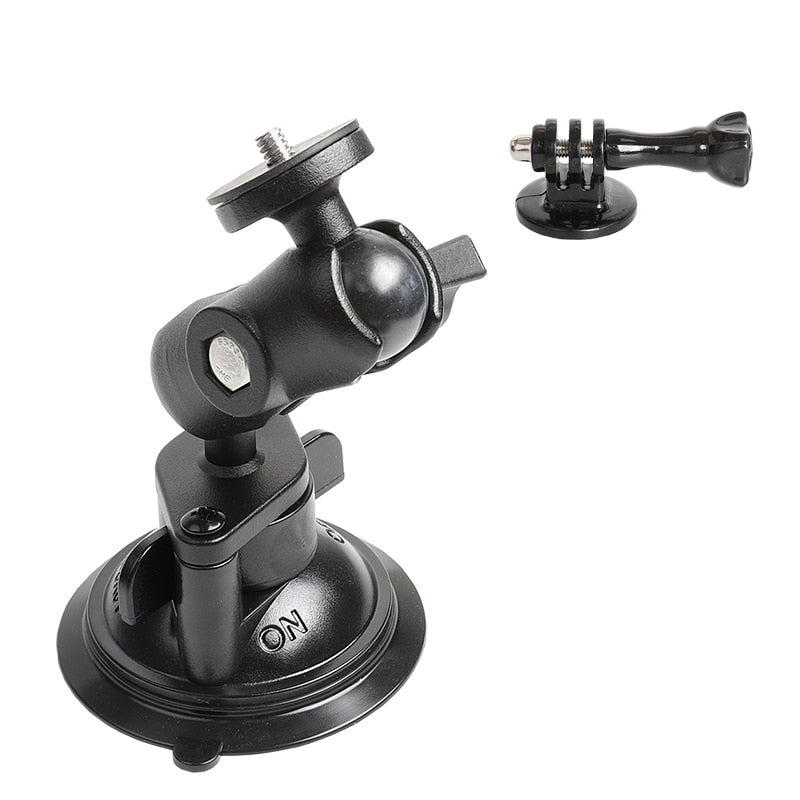 QwadConnect Suction Cup Mount Kit with 1" Double Ball Arm and Universal Camera/Tripod Mount