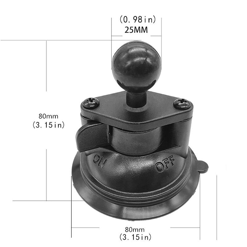 QwadConnect Twist Lock Suction Cup Base for 1" Adjustable Ball Mount