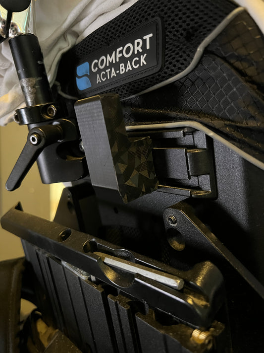 QwadCarry wheelchair Backpack hook for  UniTrack rail