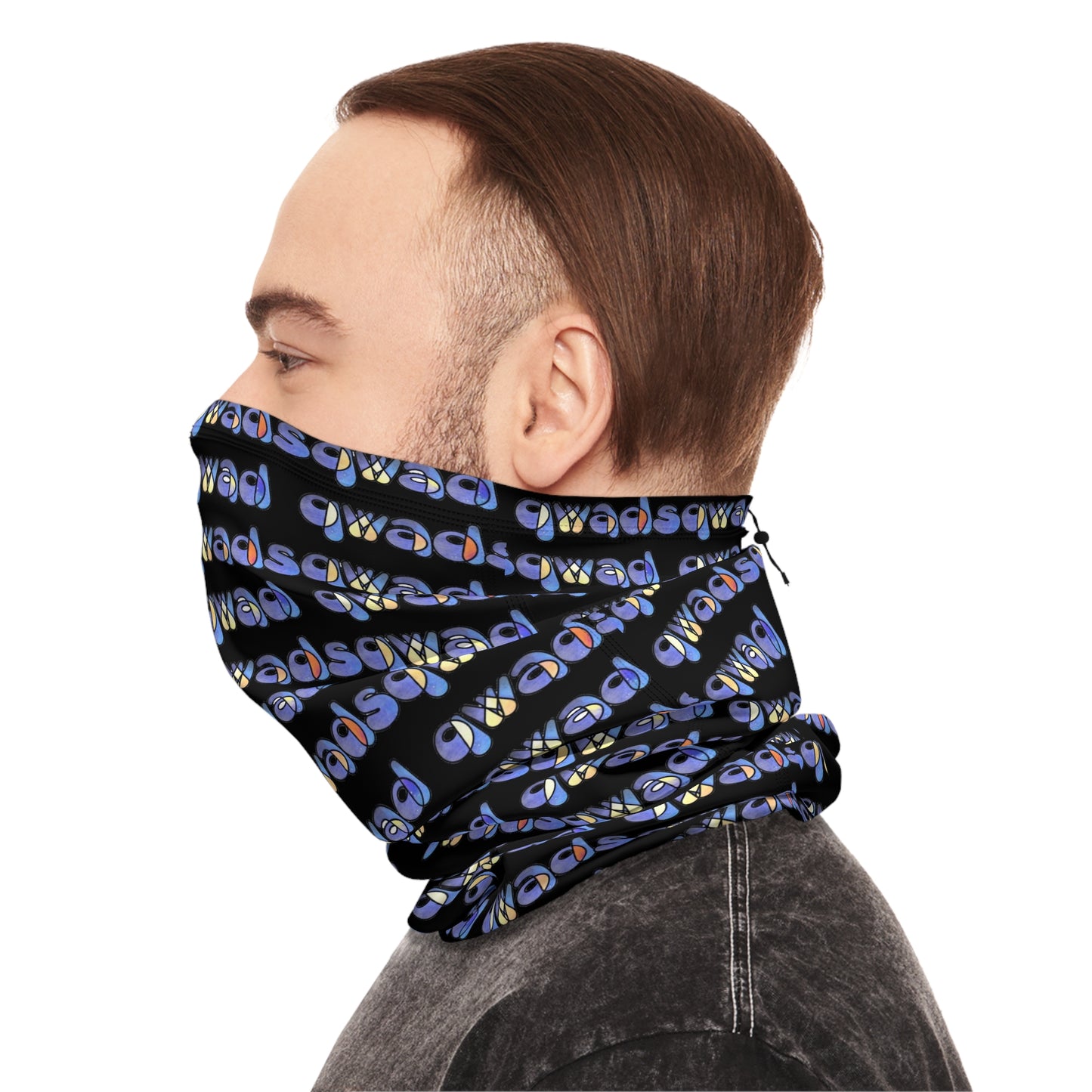 Colorful Comfort: Qwadsqwad's unique Neck Warmer With Drawstring !