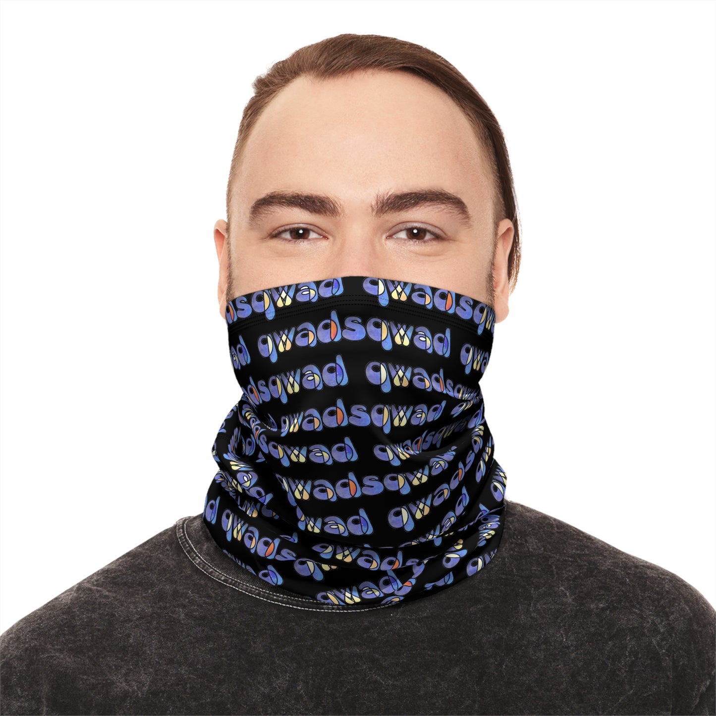 Colorful Comfort: Qwadsqwad's unique Neck Warmer With Drawstring !