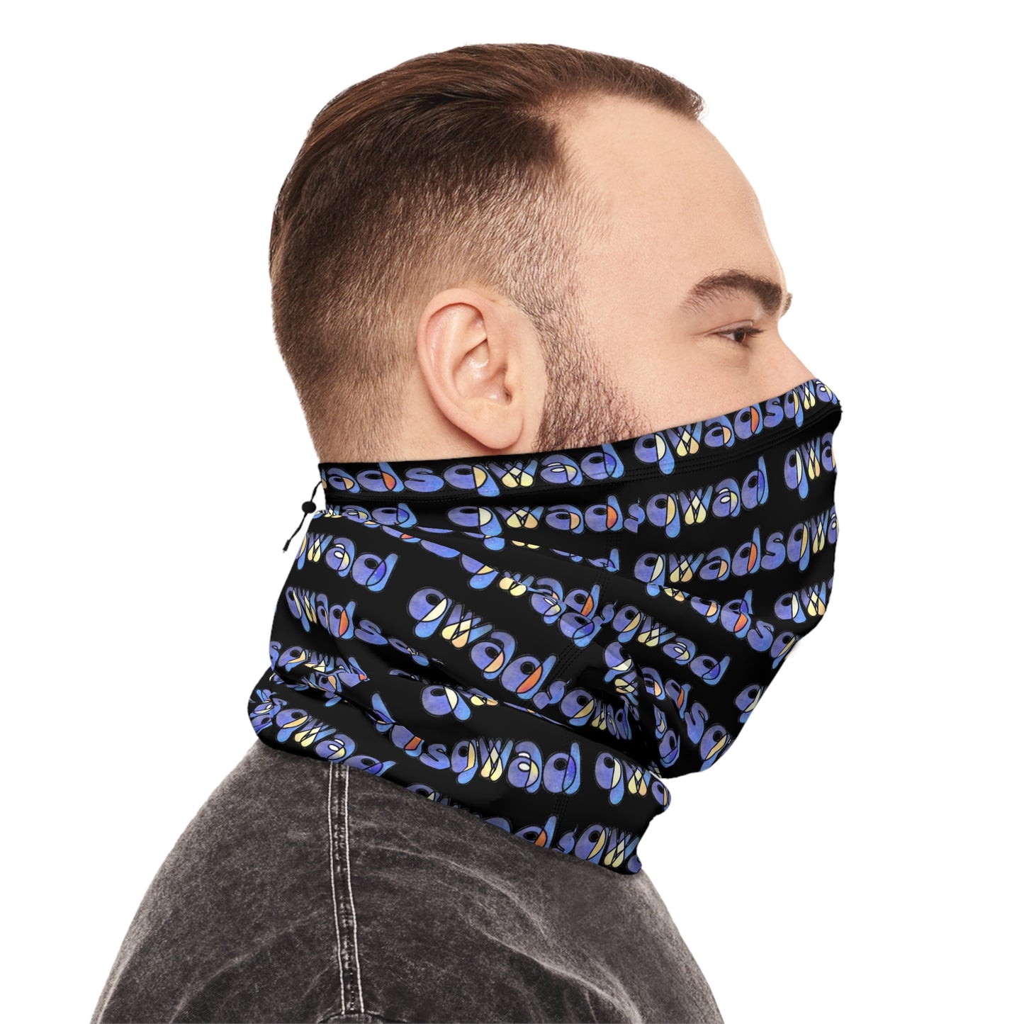 Colorful Comfort: Qwadsqwad's unique Neck Warmer With Drawstring !