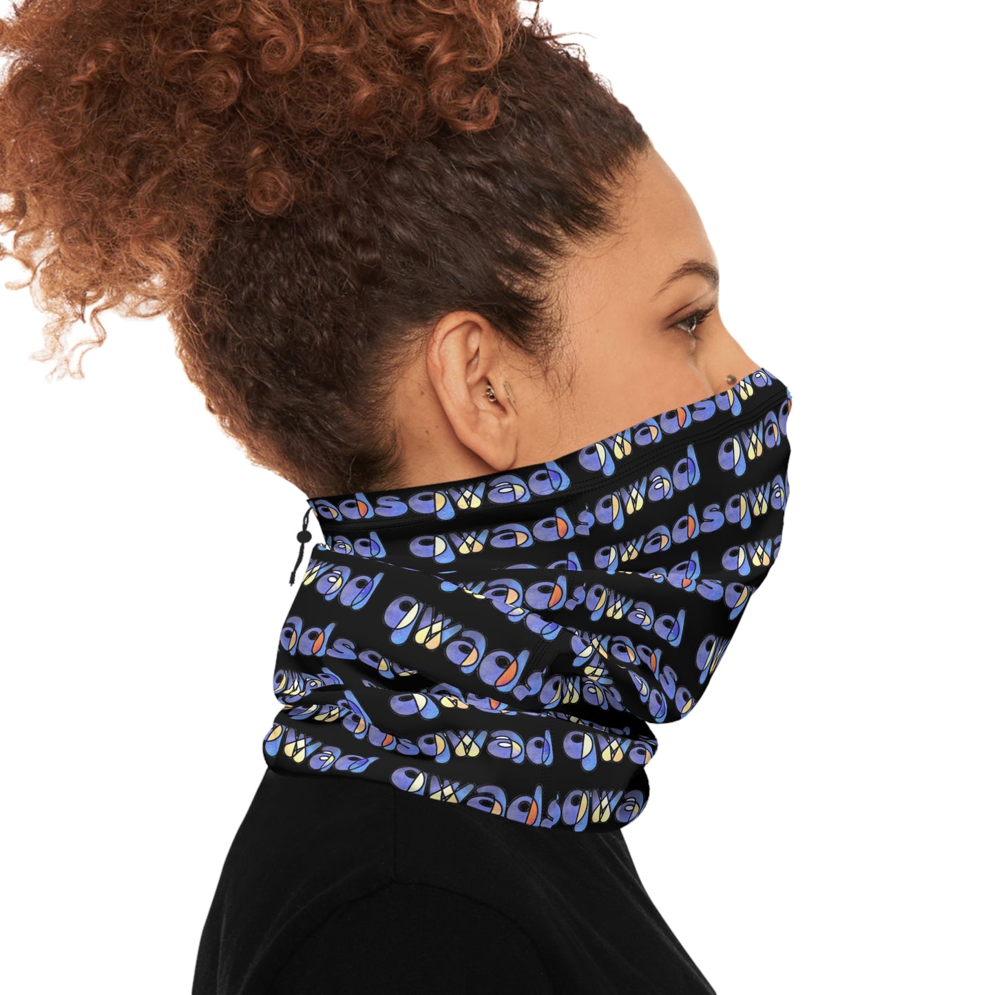 Colorful Comfort: Qwadsqwad's unique Neck Warmer With Drawstring !