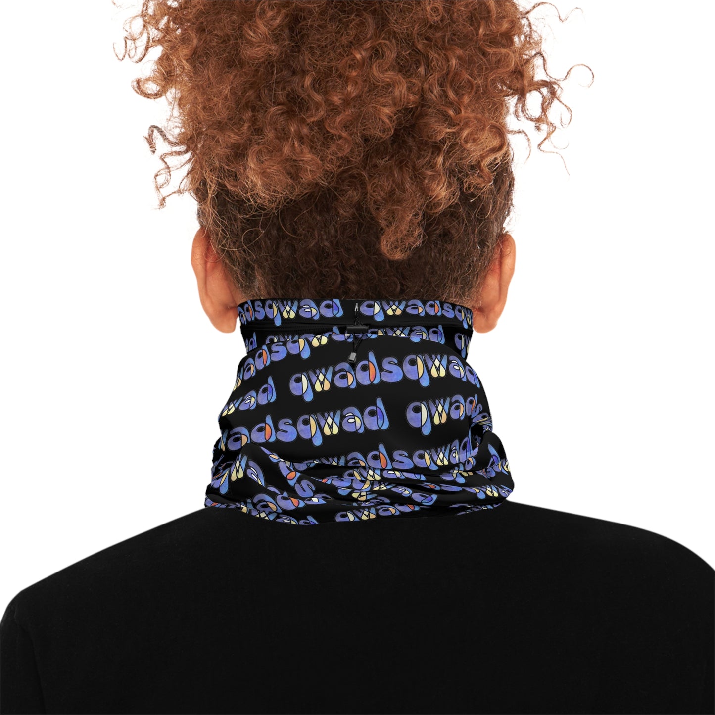 Colorful Comfort: Qwadsqwad's unique Neck Warmer With Drawstring !