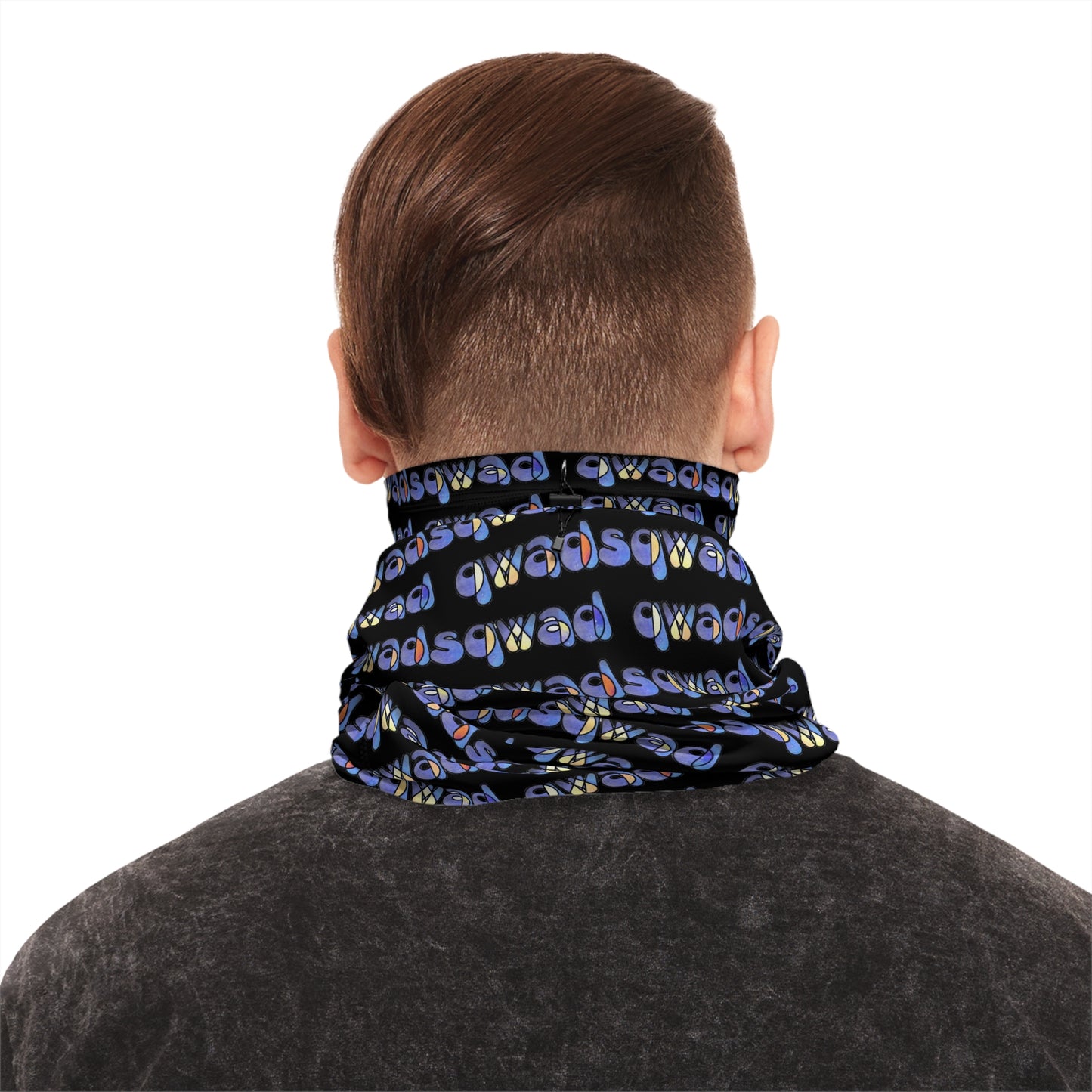 Colorful Comfort: Qwadsqwad's unique Neck Warmer With Drawstring !