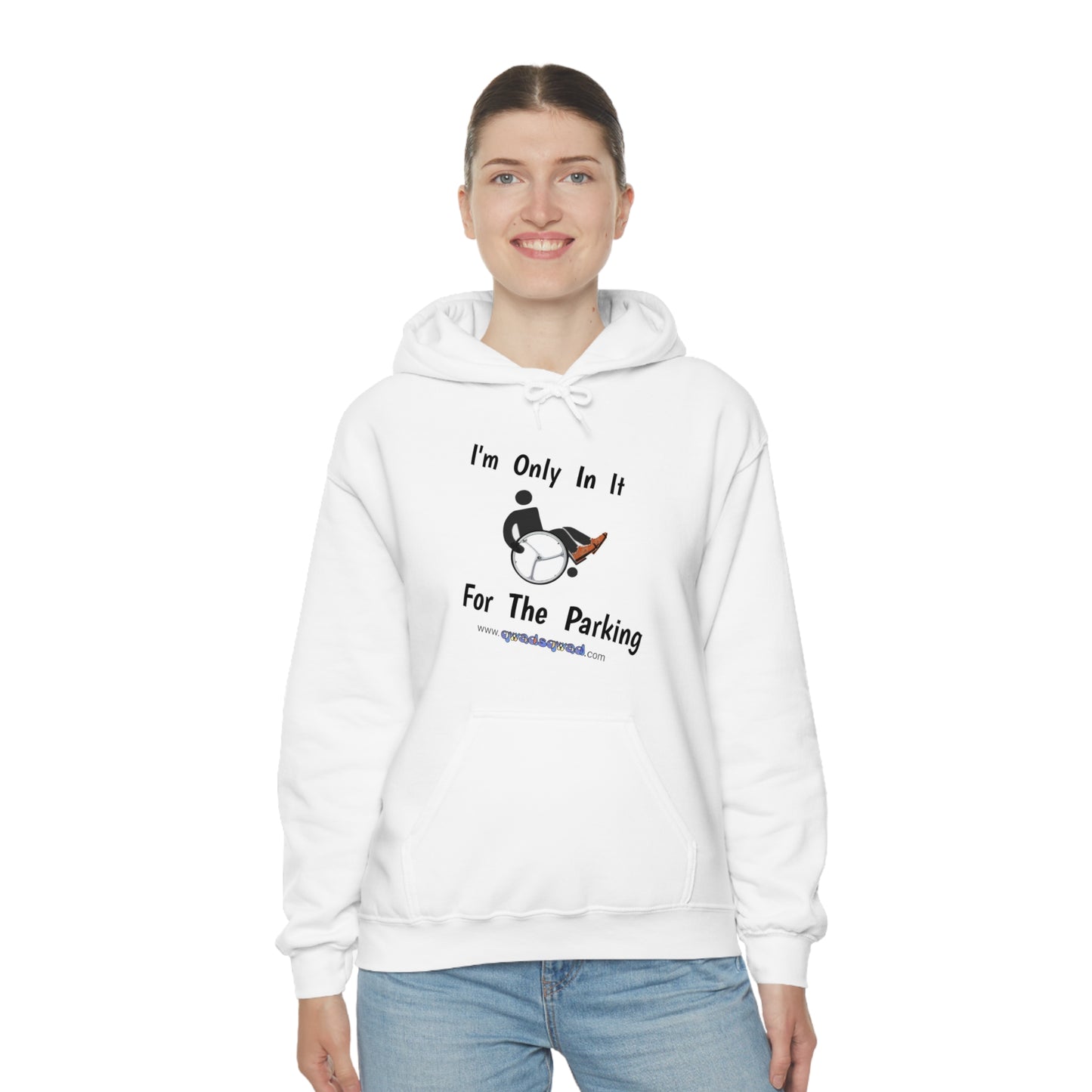 Inclusive Humor, Exclusive Parking: 'Only in it for the Parking' Unisex Hooded Sweatshirt