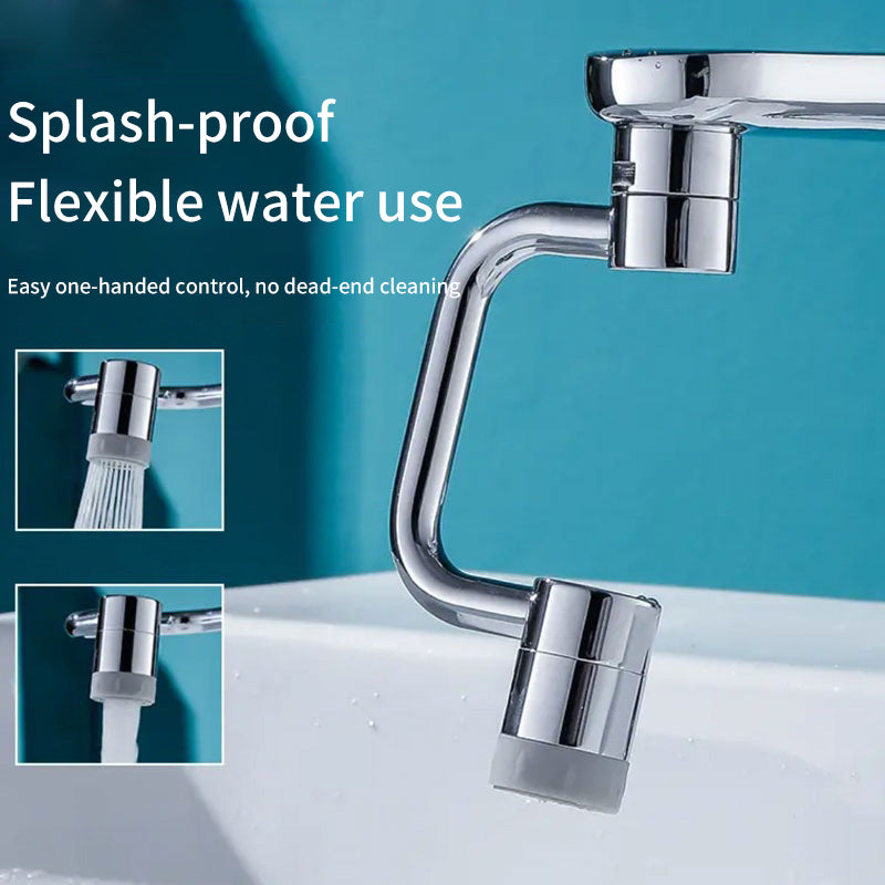 FlexyFlow Universal Faucet Extension with 180-Degree Rotation and Dual Spray Modes