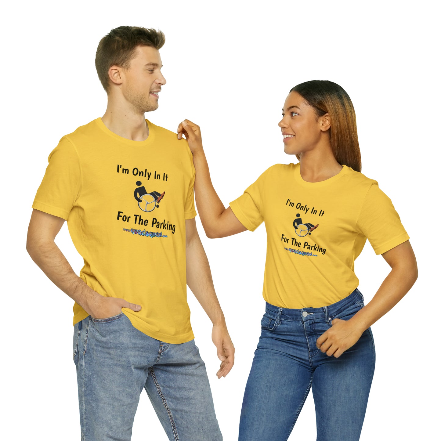 Inclusive Humor, Exclusive Parking: 'Only in it for the Parking' Unisex Short Sleeve Tee