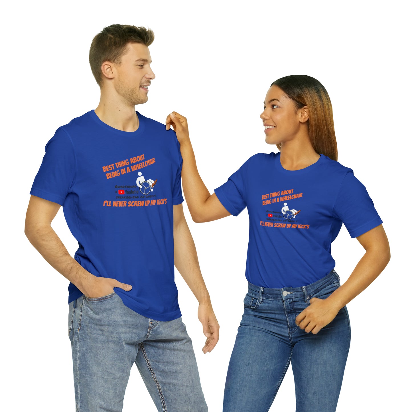 Straight Kicks: Embracing Wheelchair Perks in Style ! Unisex Short Sleeve Tee