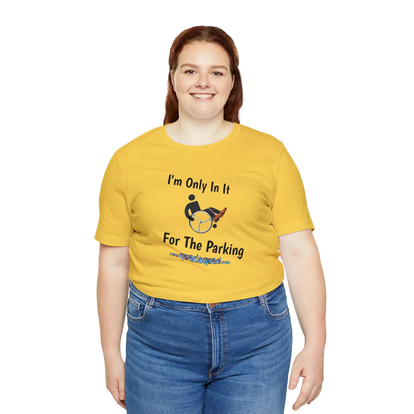 Inclusive Humor, Exclusive Parking: 'Only in it for the Parking' Unisex Short Sleeve Tee