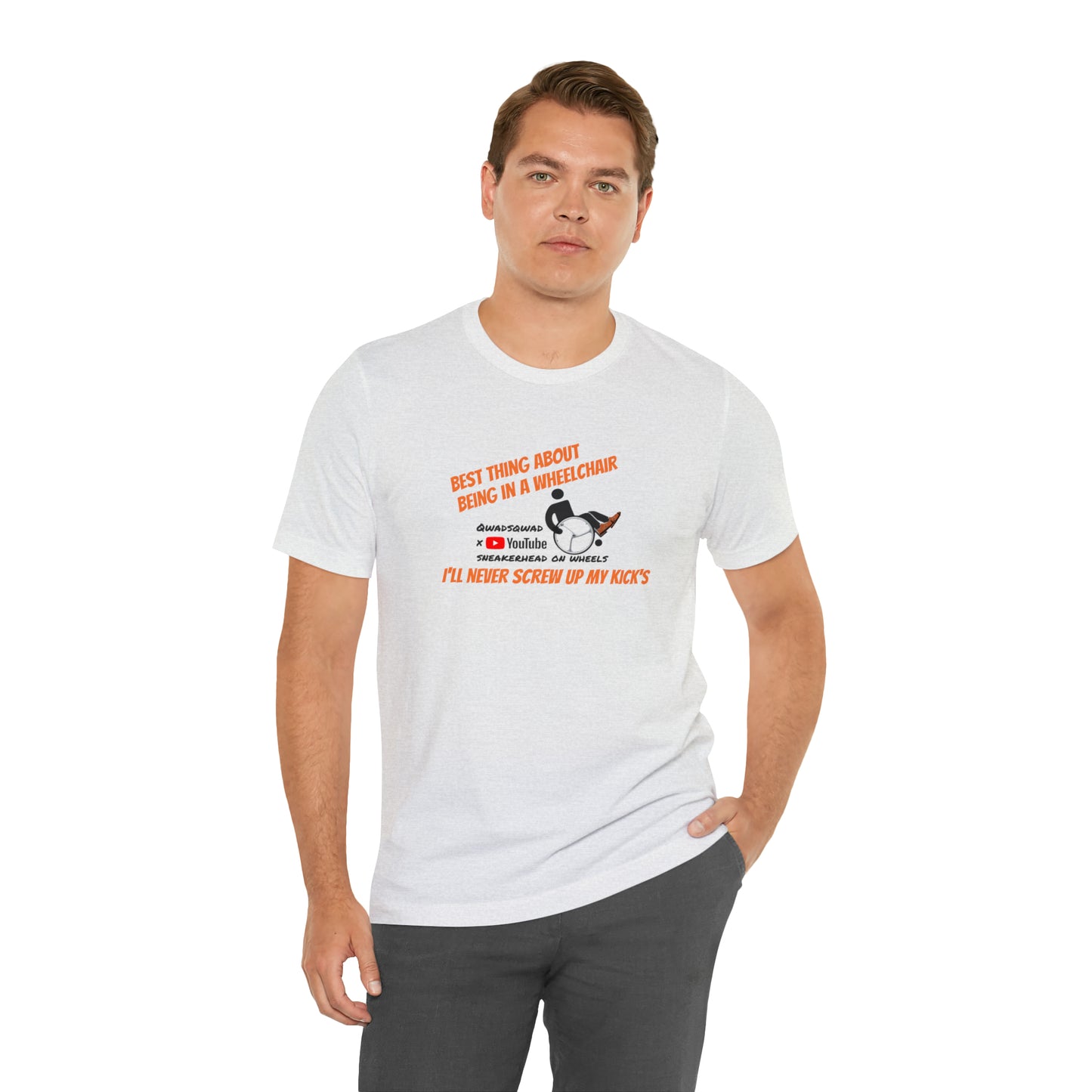 Straight Kicks: Embracing Wheelchair Perks in Style ! Unisex Short Sleeve Tee