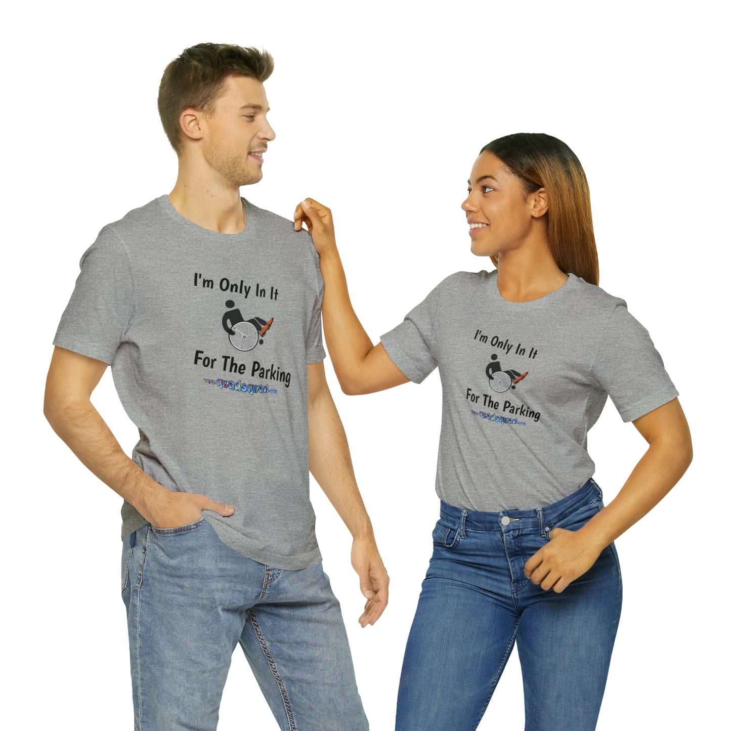 Inclusive Humor, Exclusive Parking: 'Only in it for the Parking' Unisex Short Sleeve Tee