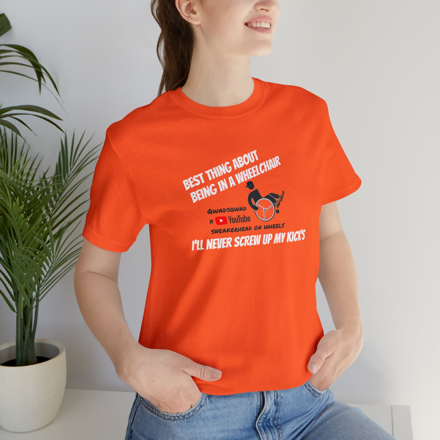 Straight Kicks: Embracing Wheelchair Perks in Style ! Unisex Short Sleeve Tee