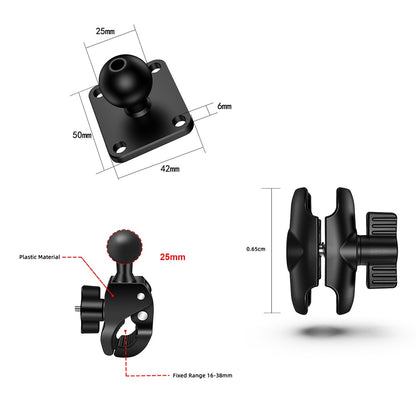 QwadClaw Double Socket Arm Mounting system KIT with Post Clamp and extra Base Adapter's (square circle or diamond)