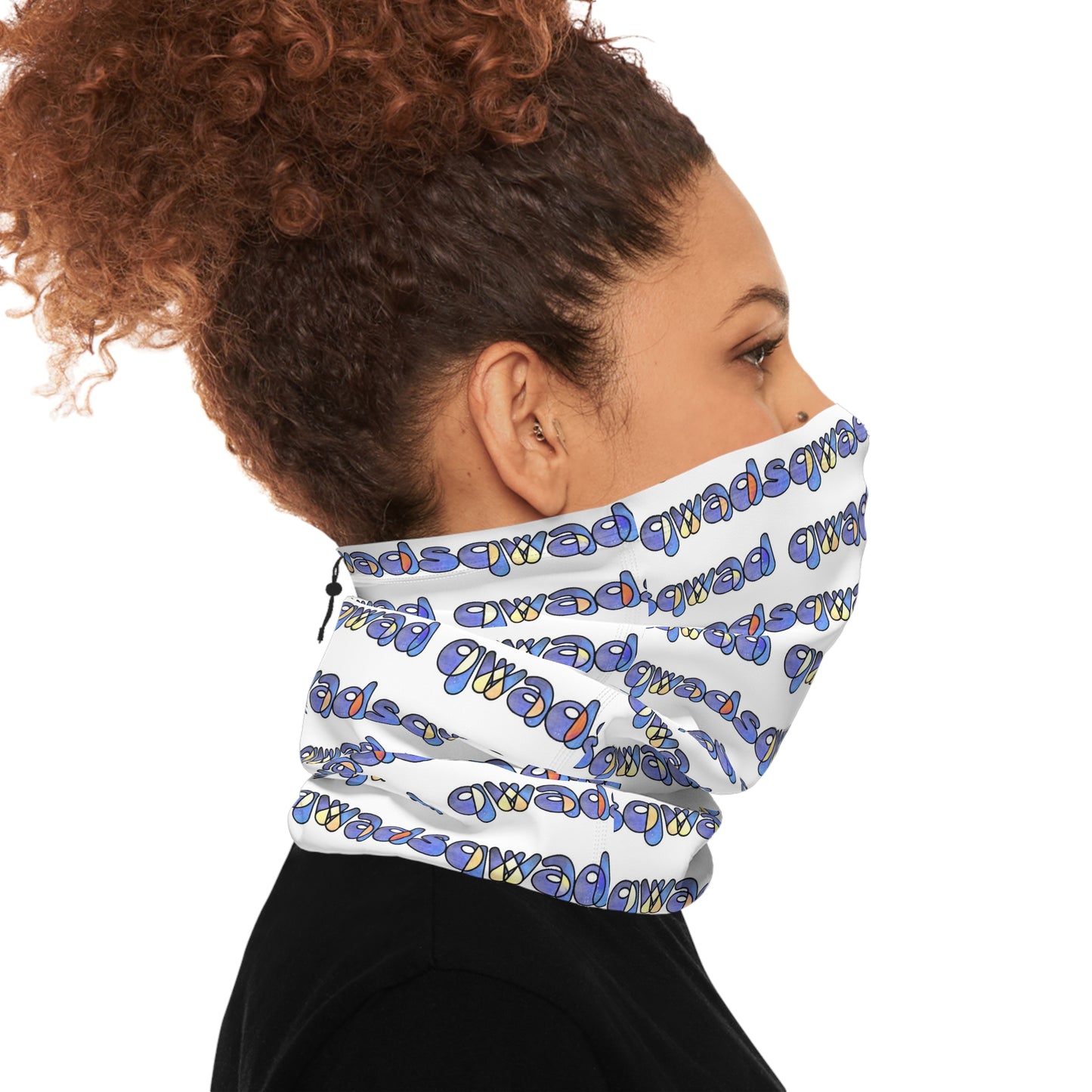 Colorful Comfort: Qwadsqwad's unique Neck Warmer With Drawstring !