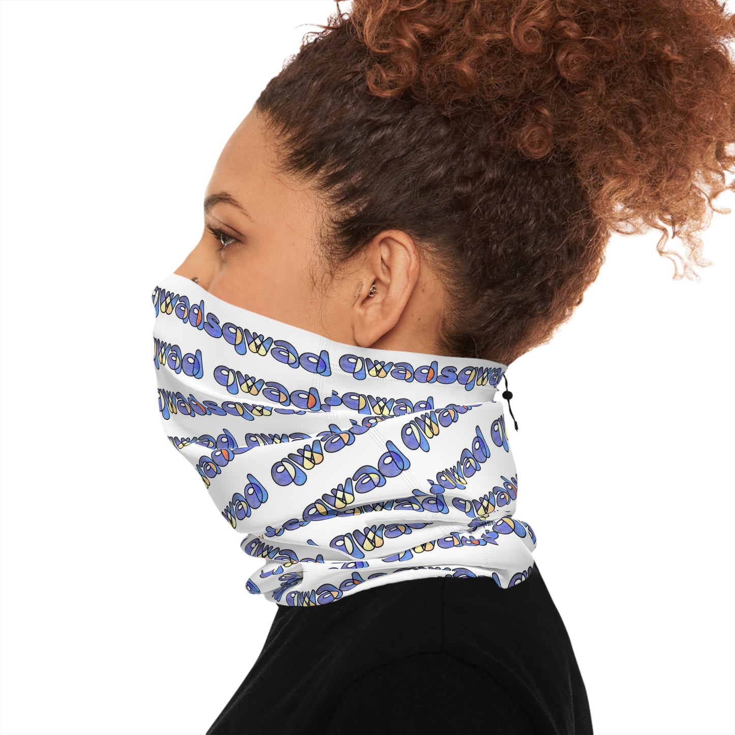 Colorful Comfort: Qwadsqwad's unique Neck Warmer With Drawstring !