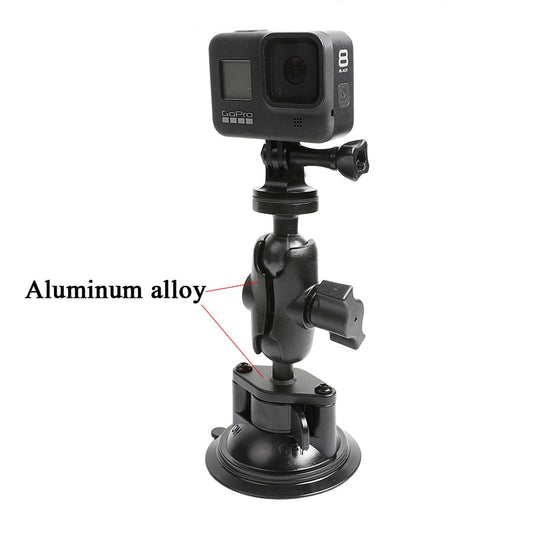 QwadConnect Suction Cup Mount Kit with 1" Double Ball Arm and Universal Camera/Tripod Mount