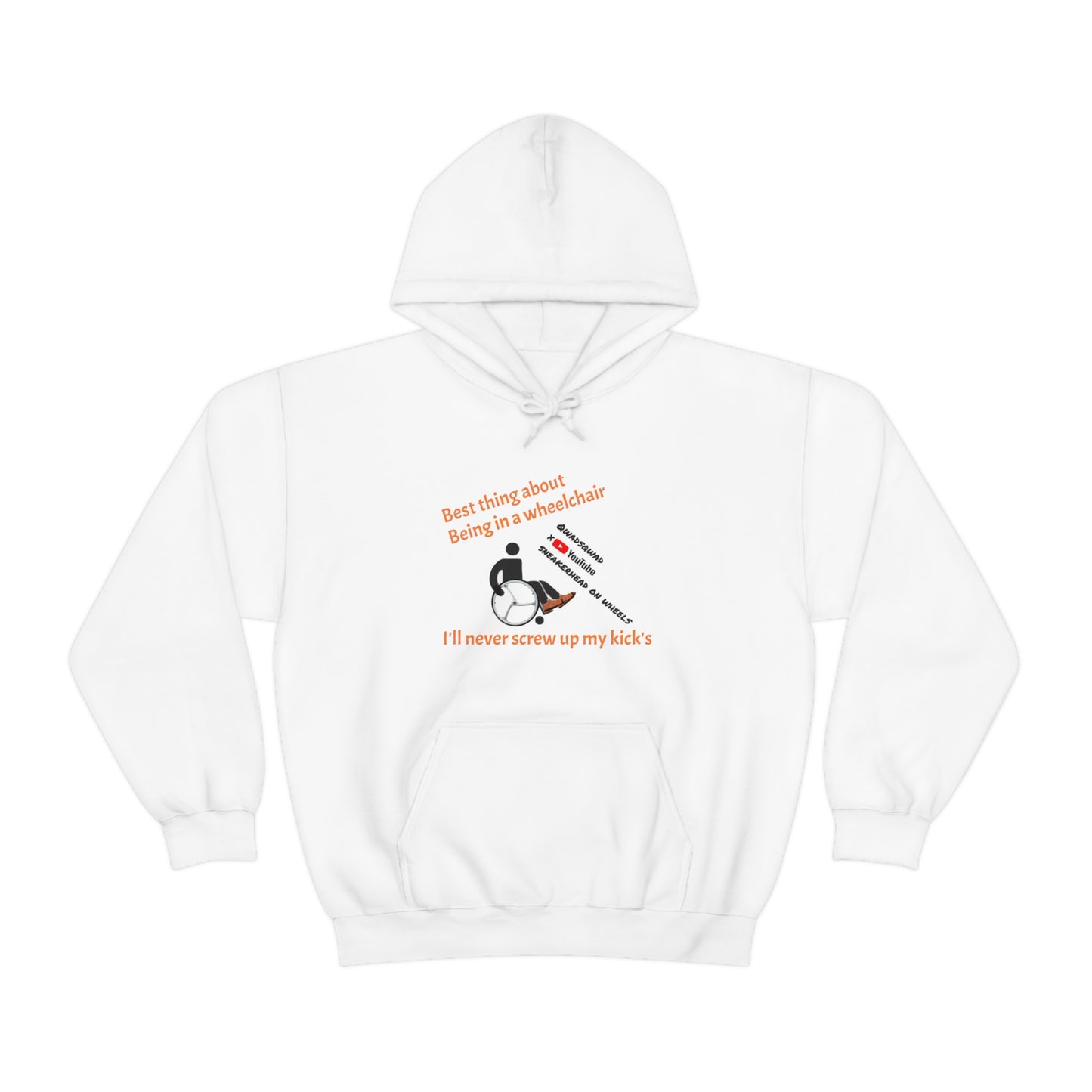 Straight Kicks: Embracing Wheelchair Perks in Style ! Unisex Hooded Sweatshirt